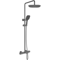 Душевая система AltroBagno Lamberto AltroBagnoLamberto030426GM 290x190 мм, с термостатом, оружейная сталь