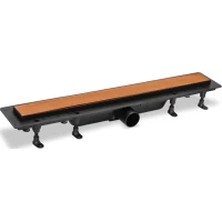 Душевой трап (лоток) PlastBrno Design 4 SZA955R 54,3 см, с решеткой, 2 в 1 под плитку, розовое золото матовый