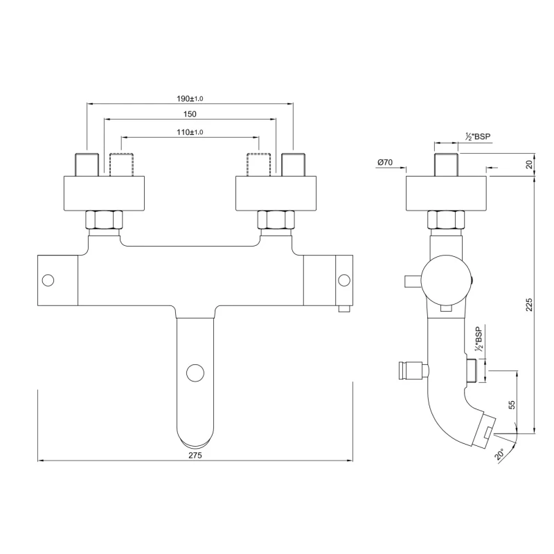 Термостат для ванны Jaquar Florentine FLR-CHR-5657