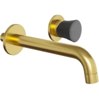 Смеситель для раковины Paini Domus 18PJ208PZ встраиваемый, без донного клапана, золотой матовый