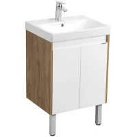 Тумба белый глянец/дуб рустикальный 48 см Акватон Сканди Doors 1A278801SDZ90