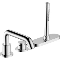 Смеситель на борт ванны Hansgrohe Tecturis S 73447000 с душевым гарнитуром, хром