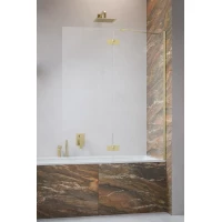 Шторка на ванну Radaway Essenza Brushed Gold PND II 130 Right 110002130-99-01R 130 см R, профиль золотой матовый, стекло прозрачное