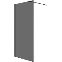 Душевая перегородка Knotlor Velum WI100TG0BL 100 см, профиль черный матовый, стекло тонированное