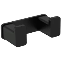 Крючок AQUAme Tivoli AQM7302MB двойной, для ванны, черный матовый