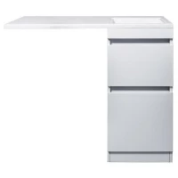 Тумба с раковиной белый глянец 100 см Style Line Даллас СС-00000514 + СС-00000517