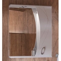 Зеркальный шкаф 59x74 см белый глянец Corozo Наина SD-00000298