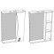 Зеркальный шкаф 59х74 см белый глянец Corozo Наина SD-00000298 - 3