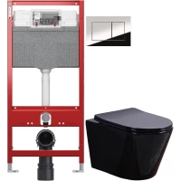 Комплект подвесной унитаз Esbano Clavel ESUPCLAVB + система инсталляции Tece 9300302 + 9240401