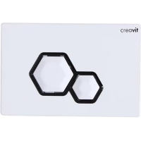 Кнопка смыва Creavit Dia GP600102 для инсталляции, белый/черный