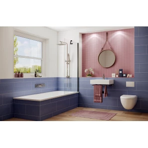 Изображение товара шторка для ванны 80 см ambassador bath screens 16041207 прозрачное