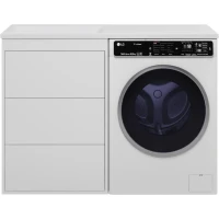 Тумба с раковиной Brevita Grafit GRA-01060-023Я + 5216120 120 см L, напольная, над стиральной машиной, белый матовый
