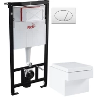 Комплект подвесной унитаз Grohe Cube Ceramic 3924400H + 39488000 + система инсталляции AlcaPlast AM101/11203:1RUSSETM70