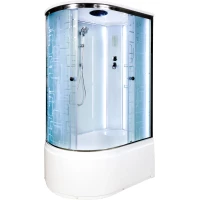 Душевая кабина 120x80x220 см Deto EM4512RLED матовое с прозрачным узором