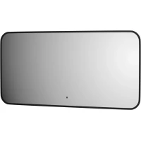 Зеркало Defesto Aura DF 2975RH 100x50 см, с LED-подсветкой, сенсорным выключателем, диммером, черный матовый