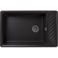 Кухонная мойка GranFest Quarz 51 75,3x47,6 см, черный