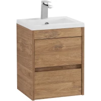 Тумба под раковину Art&Max Family-M Family-M-500-2C-SO-HG 49,6 см, подвесная, дуб харбор золотой