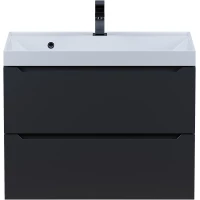 Тумба под раковину Uperwood Tanos 291020231 70 см, подвесная, черный матовый