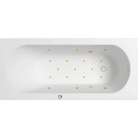Ванна из литьевого мрамора Whitecross Gin Solid Surface 0217.170075.200.RELAX.GL 170x75 см, с гидромассажем, белый матовый