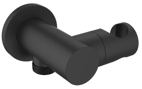 Подключение для душевого шланга с держателем Esko SH805 black подключение для душевого шланга с держателем wasserkraft wiese a186