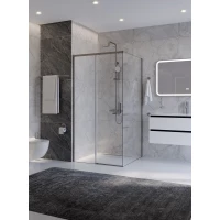 Душевой уголок Cezares Plane PLANE-A-1-100-C-IN 100x100 см, профиль сатин, стекло прозрачное