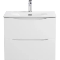 Тумба под раковину BelBagno Marino Bianco Lucido MARINO-CER-N-700-2C-SO-BL-P 69,6 см, подвесная, белый глянец