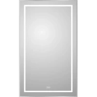 Зеркало BelBagno Kraft SPC-KRAFT-600-1000-LED-TCH-WARM 60x100 см, с LED-подсветкой, сенсорным выключателем, антизапотеванием, алюминий