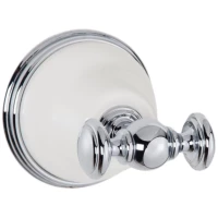 Крючок Tiffany World Harmony TWHA016bi/cr двойной, для ванны, хром/белый