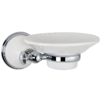 Мыльница белый/хром Tiffany World Harmony TWHA106bi/cr