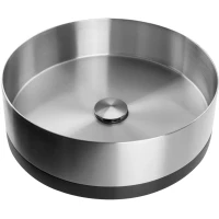 Раковина-чаша Abber Wasser Kreis AF2410BSP 40x40 см, накладная, сатин/черный матовый