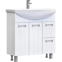 Тумба под раковину Vigo Diana tn.DIA.BAL.80.2D.2Y 77,6 см, напольная, белый глянец/белый матовый