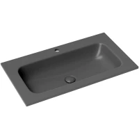 Раковина Ceramicanova Grace CN7012MDH 81x45,7 см, накладная, темный антрацит матовый