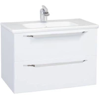 Тумба с раковиной белый глянец 77,6 см Bellezza Луиджи 4639213270014 + 4660018640177