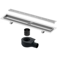 Душевой трап (лоток) Tece TECEdrainline quadratum 600900 + 650000 + 660016 + 600950 84,3 см, с решеткой, перфорированный, хром