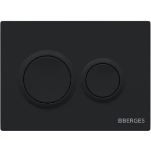 Изображение товара инсталляция для унитаза berges novum o5 040265 с кнопкой смыва, черный матовый
