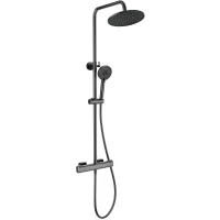 Душевая система Wonzon & Woghand Stay 1 WW-B3051-A-BGG 230 мм, с термостатом, темный графит матовый