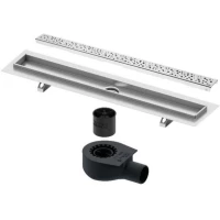 Душевой трап (лоток) Tece TECEdrainline drops 601500 + 650000 + 660016 + 601531 144,3 см, с решеткой, перфорированный, нержавеющая сталь