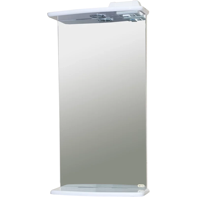 Зеркало Misty Магнолия Э-Маг02040-01Св 41x72 см, с подсветкой, выключателем, белый глянец