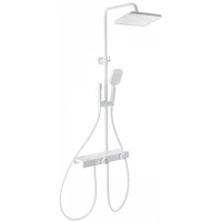 Душевая система Wonzon & Woghand Shelf WW-B4161-MW 300x200 мм, с термостатом, белый матовый