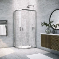 Душевой уголок Vegas Glass ZS-F TUR NOVO 100*90 08 01 100x90 см, профиль хром, стекло прозрачное