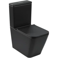 Унитаз-компакт Grossman GR-4445BMS безободковый, с сиденьем микролифт, черный матовый