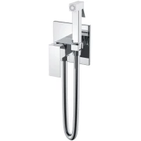 Гигиенический душ Boheme Qubic 477-CR со смесителем, хром