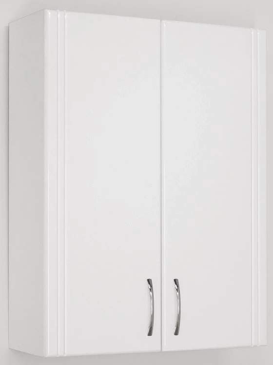Шкаф двустворчатый подвесной 60x80 см белый глянец Style Line ЛС-00000169 шкаф двустворчатый акватон