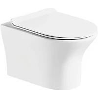 Унитаз подвесной Ceruttispa Bernina Aria CT7191 безободковый, с сиденьем микролифт, белый