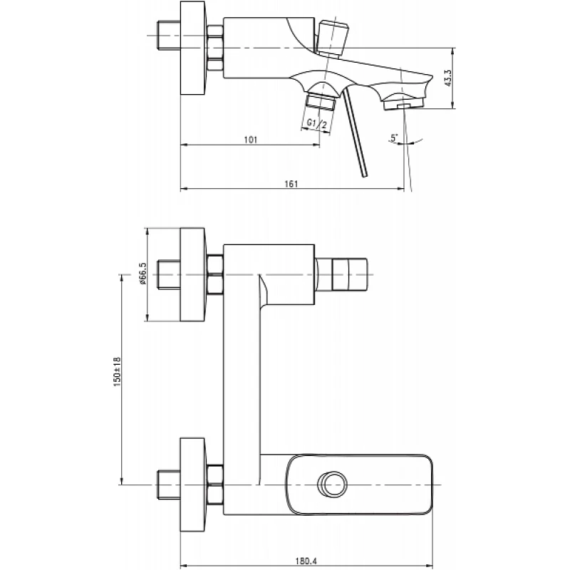 Смеситель для ванны Argo Adam 3505P ADAM