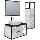Комплект мебели шанико/черный 90 см Grossman Лофт 109002 + GR-3016 + 209001