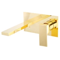 Смеситель для раковины Migliore Kvant 25396 встраиваемый, без донного клапана, золотой