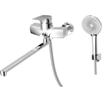 Смеситель для ванны AWP Peno S2851C универсальный, с душевым гарнитуром, хром