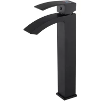 Смеситель для раковины GID Victoria L120-BM-D без донного клапана, черный матовый