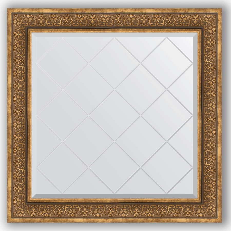 Зеркало 89x89 см вензель бронзовый Evoform Exclusive-G BY 4335 зеркало 59x119 см вензель бронзовый evoform exclusive by 3500